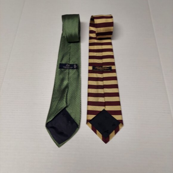 Brooks Brothers Ties  Striped Makers 60 x 3 1/2 & Green 346 63 x 3 1/2 - Picture 2 of 7